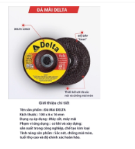 Đá mài Delta 100 x 6 x 16mm - Vật Liệu Đá Mài Minh Đạt - Công Ty TNHH Minh Đạt Long An